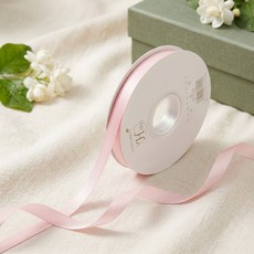 마메 깔끔한선물 포장 꽃다발 공단 선물 얇은 리본 1cm, 핑크, 1개, 41m