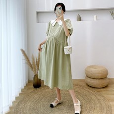 ALL NINE A-Hope孕婦雙領短袖連身裙