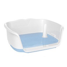 Monspet寵物三壁馬桶, 白色+天藍色