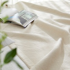 풍기인견 누빔 이불 겸 패드 고정밴드, 베이지