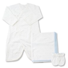 babybear 嬰兒心形點點圖案蝴蝶衣+手套+包巾