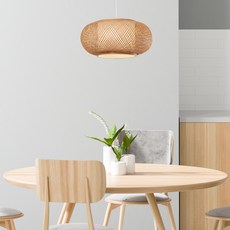 Wonha藤編Luxor吊燈 1燈 中, 淺木色