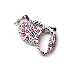 언더독 강아지 자동 리드줄, 화이트얼룩, 1개