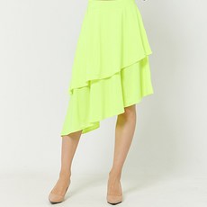 dancedome 水晶斜紋雙層裙 LDS12500, 螢光黃