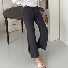 뜨개진 여성용 러스티 와이드 팬츠