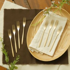 Nothyang 方字鍮器茶叉, 8個, 金色