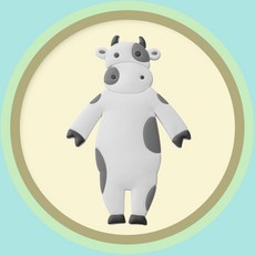 Cocomart 玄關門 冰箱掛鉤 多用途磁鐵 乳牛, 混合色