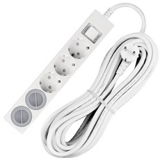 SWEET HOME 韓國製造 過載斷電 整合省電型 5孔延長線+安全蓋 2p, 10m, 單一顏色, 1套