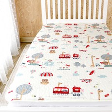 아미데코 유아 순면 방수요 패드, 푸우 아이보리, 1개