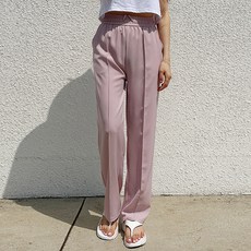 끌레느모네 여성용 핀턱라인 세미와이드 트레이닝 팬츠