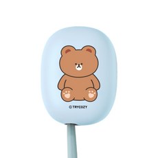 TRYCOZY 小熊圖案 LED 迷你便攜式牙刷清潔器 STB-022, 天藍色