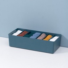 Star 彩色隔板收納盒 7格, 03 藍色, 1個