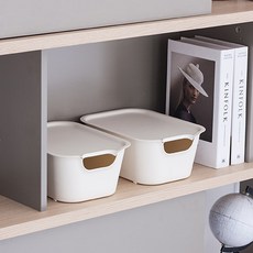 EZLIVING 收納箱, 象牙白, 3.5L, 2個