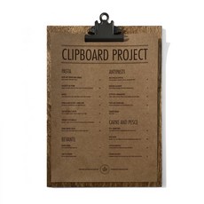 Clipboard Project 復古木質板夾 菜單板, 1個