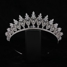 派對用品 髮飾 婚禮鋯石K禮服皇冠, 1個, 銀色