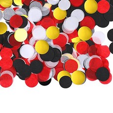 Party09 圓形五彩紙屑 2.5cm 150g, 1個, 黑金色調