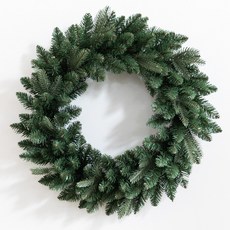 茂密的綠色森林聖誕花環, 綠色, 45cm, 1個