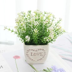 도시정원 조화 엔틱 냉이 소품, 화이트, 1개