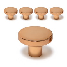 把手世界 基本款圓形傢俱把手 玫瑰金, 5個