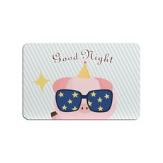 JCP 紅潤小豬 珪藻土腳踏墊, 星星, 1個