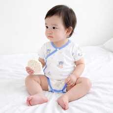 Bebeniz 新生兒用涼感純棉短袖包屁衣