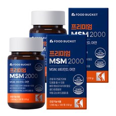FOOD BUCKET Premium MSM 2000保健錠, 132g, 2罐