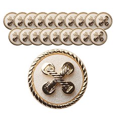 注塑十字三重組合鈕扣 25mm, 20個, 金色