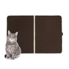 Rugme Cat 超大可折疊蜂窩沙防沙漠墊, 象牙色+棕色