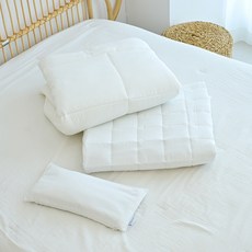 아띠블랑 모달 베개커버 2p + 속통 + 차렵이불 + 패드 세트, 화이트