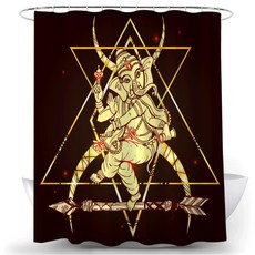 I Luv Home 黑色捕夢網浴簾 TYPE16 120 x 180 cm, 1個, 黑色