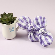 비단길 폴리시 리본 머리끈 2p