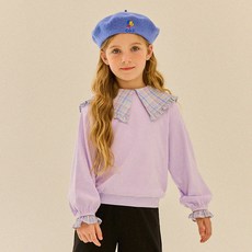 Liebello 女童款Like格紋大學T