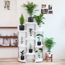 Bandi 盆栽整理架 附接水盤, 白色, 9層