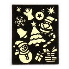 minhwashop 聖誕節燙金藝術貼紙, 20個, 聖誕老人雪人