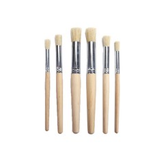 模板水彩筆刷6件組 棕色, 1套, 6種