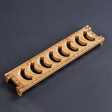 대나무 원목 다도 컵 홀더 도구 초승달 8단, 1개