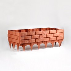 라이프스윗 정원 꾸미기 마당 조립식 화단 울타리 6p, 브릭레드