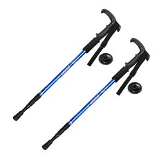 지앤와이 두랄루민 경량 등산스틱 2p 3단 T형, 블루