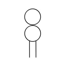 엠제이 화분 받침대 식물 고정 지지대 O2 블랙형, 1개