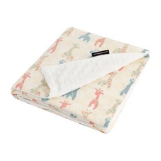 Coney Island 圖案印花超細纖維午睡毯, Vintage Giraffe Ivory