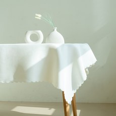 Sheriel 整潔防皺桌巾, 小(160 x 180 cm), 象牙色, 1個