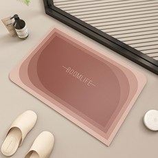 위더홈 심플 컬러 샤워부스 매트, 핑크, 1개