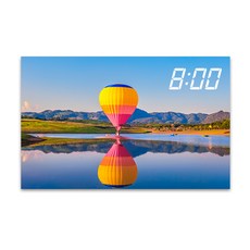 홈마인 캔버스 프린팅 액자 LED 시계 놀이공원 앤 열기구 800 x 500 mm, HM-PARK-20