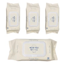 생활을그리다 깨끗한 향균 행주티슈 캡형, 80개입, 4개