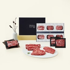 한우맘 1++ 한정부위 선물세트 800g 새우살 100g + 살치살 100g + 갈비살 150g 4p, 1세트