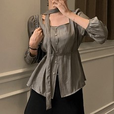 Raratina 女款Kayle腰部綁帶方領上衣
