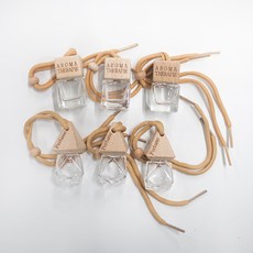 車用擴香瓶木蓋 5ml 3入 + 三角木蓋 8ml 3入組, 混合色