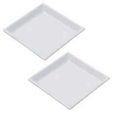 식스파머스 튼튼한 정사각형 화분 받침, 백색, 2개