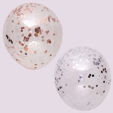 亮片星星氣球 30cm 玫瑰金 10入 + 銀色 10入 套組, 玫瑰金 + 銀色, 1套