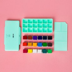 MIYA 水彩水粉 30ml + 綠盒, 18 種顏色